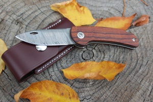 RAM Lockback Damasteel Twist and Pouch