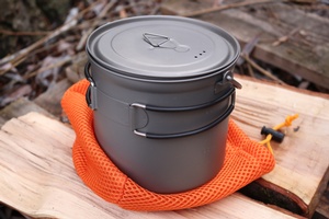 Titanium 1100ML Bail arm, wing handle Pot