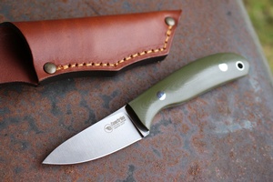 Casstrom Safari Olive G10 Leather Sheath