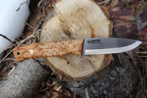 Casstrom Woodsman Sleipner Curly Birch Plain Sheath