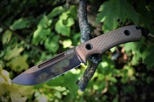 TRC Knives K1S Elmax Natural Micarta Apocalypse #1022