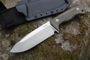 lionsteel T6 3V Green Canvas Canvas Micarta