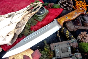 Barkriver Knives Pig Sticker CPM 154 Desert Ironwood Black liner Mosaics #5