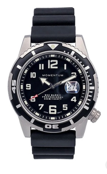 Momentum M50 [44mm] - Black-Ion with Black Rubber Strap photo