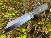 MS Knives Elmax Seax Exclusive Black Micarta Photo