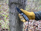Choking up on the choil, with gloves